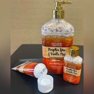 NWOT Hempz Pumpkin Spice and Vanilla Chai